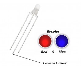 LED bicolor 3mm F3 rosu cu...